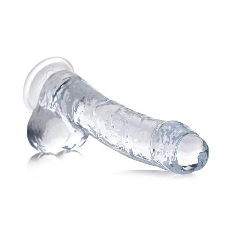 JUGUETES - JOCK C-THRU 8" DONG WITH BALSS CLEAR