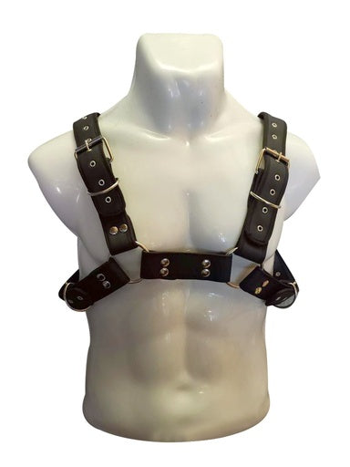 JUGUETES - PECHERA DE CUERO PARA HOMBRE - NEGRO