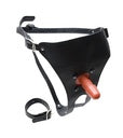 JUGUETES - VAC U LOCK LEATHER ULTRA HARNESS WITH PLUG