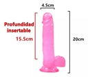 JUGUETES - DILDO CONSOLADOR GRANDE VENTOSA PINK