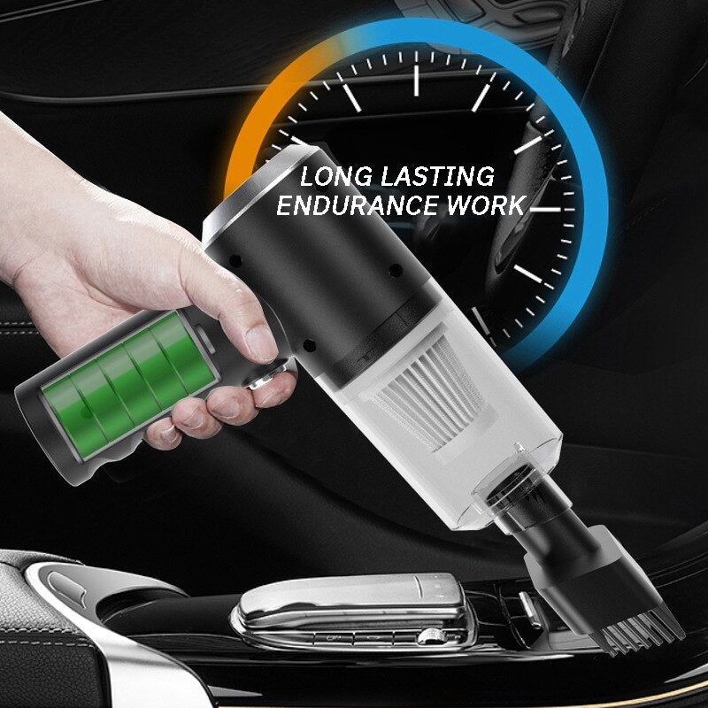 Aspiradora combinada con carga USB, aspiradora doméstica para coche, coche pequeño con limpieza potente de alta potencia totalmente automática